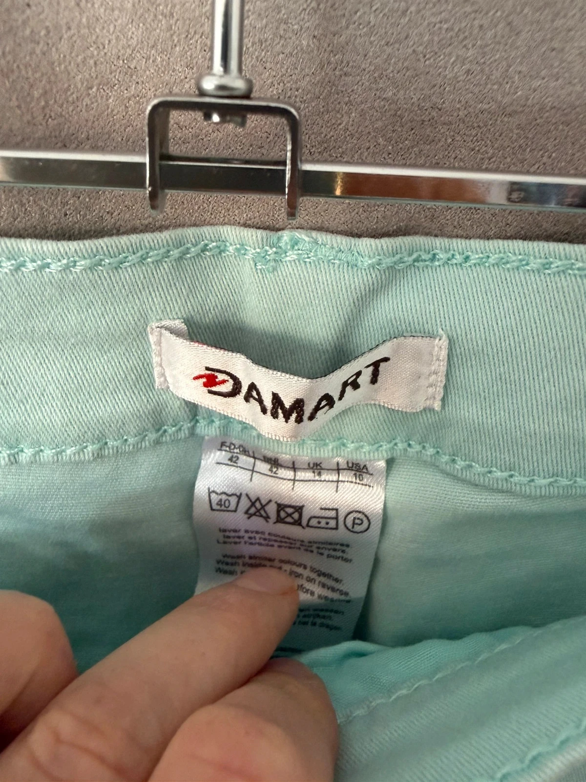 Pantacourt damart taille 42 turquoise – photo 2
